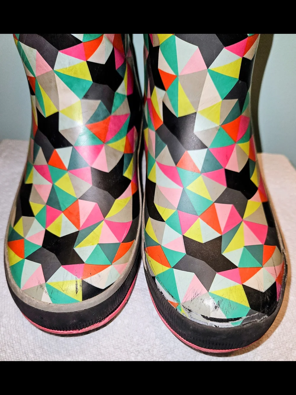 Colorful Geometric Kids Winter Boots